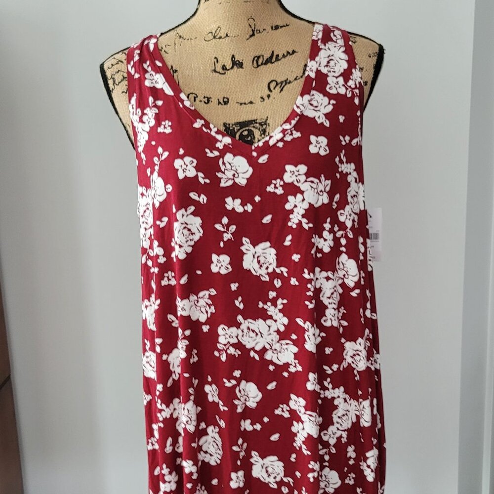 Lane Bryant Floral Flowy V-Neck Tank Top Sleeveless Blouse Size 14/16 "NEW"